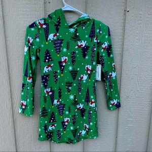 No Comment Girls Christmas Hooded Long Sleeves Dress